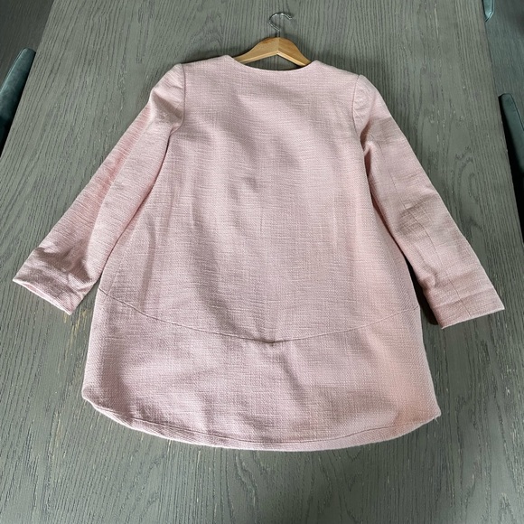 Retro pale pink A-line blazer with fabric circle buttons Anthropologie Size: 2 - Picture 11 of 13
